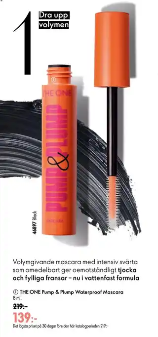 Oriflame THE ONE Pump & Plump Waterproof Mascara erbjuda