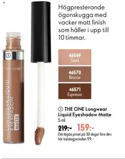 Oriflame THE ONE Longwear Liquid Eyeshadow Matte erbjuda