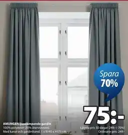 JYSK AMUNGEN ljusdämpande gardin erbjuda