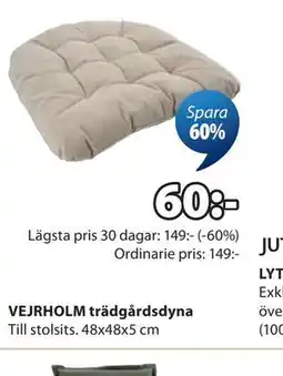 JYSK VEJRHOLM trädgårdsdyna erbjuda