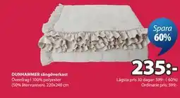 JYSK DUNHAMMER sängöverkast erbjuda