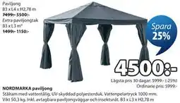 JYSK NORDMARKA paviljong erbjuda