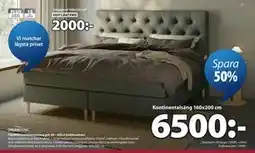 JYSK TRONDA kontinentalsäng grå-40 + KOLA bäddmadrass erbjuda