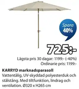 JYSK KARRYD marknadsparasoll erbjuda