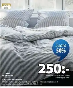 JYSK SUS percale påslakanset erbjuda
