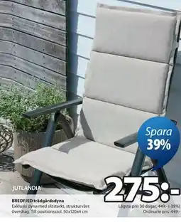 JYSK BREDFJED trädgårdsdyna erbjuda