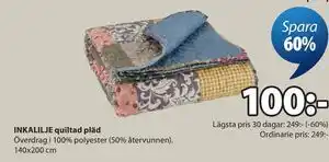 INKALILJE quiltad pläd