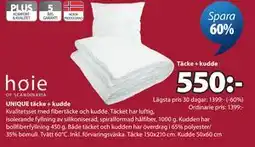 JYSK UNIQUE täcke + kudde erbjuda
