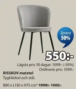 JYSK RISSKOV matstol erbjuda