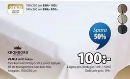JYSK VANJA slätt lakan erbjuda