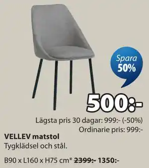 JYSK VELLEV matstol erbjuda