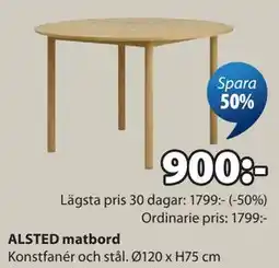 JYSK ALSTED matbord erbjuda