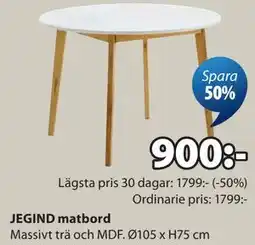 JYSK JEGIND matbord erbjuda