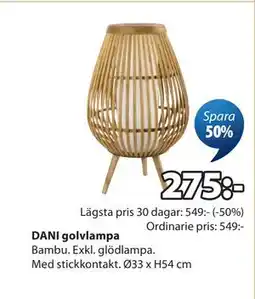 JYSK DANI golvlampa erbjuda