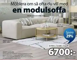 JYSK SKEJBY modulsoffa erbjuda