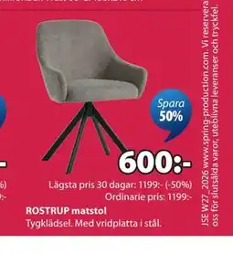JYSK ROSTRUP matstol erbjuda