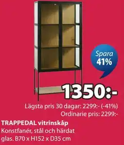 JYSK TRAPPEDAL vitrinskåp erbjuda