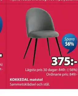 JYSK KOKKEDAL matstol erbjuda