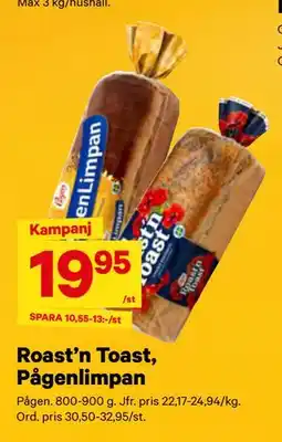 City Gross Roast’n Toast, Pågenlimpan erbjuda
