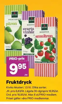 City Gross Fruktdryck, Pris i appen erbjuda