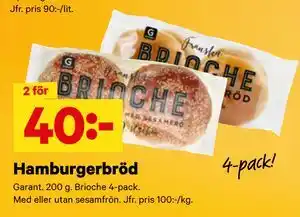 City Gross Hamburgerbröd erbjuda