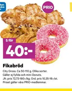 City Gross Fikabröd, Pris i appen erbjuda