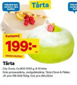 City Gross Tårta erbjuda