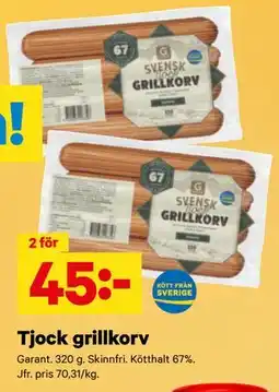 City Gross Tjock grillkorv erbjuda
