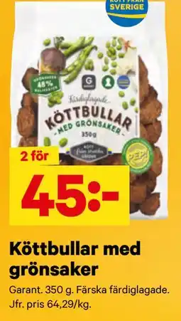 City Gross Köttbullar med grönsaker erbjuda