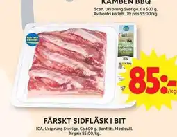 ICA Maxi Färskt sidfläski bit erbjuda
