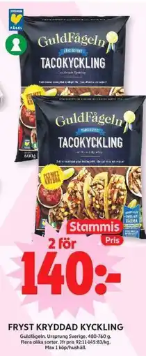 ICA Maxi Fryst kryddad kyckling erbjuda
