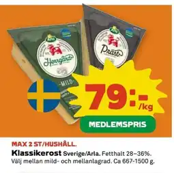 Coop Klassikerost erbjuda