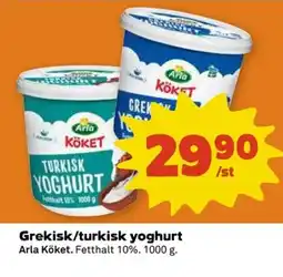 Coop Grekisk/turkisk yoghurt erbjuda