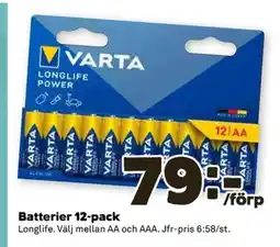 Coop Batterier 12-pack erbjuda