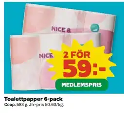 Coop Toalettpapper 6-pack erbjuda