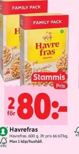 ICA Kvantum Havrefras erbjuda