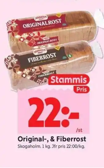 ICA Kvantum Original-, & Fiberrost erbjuda