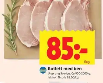 ICA Kvantum Kotlett med ben erbjuda