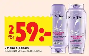 ICA Kvantum Schampo, balsam erbjuda