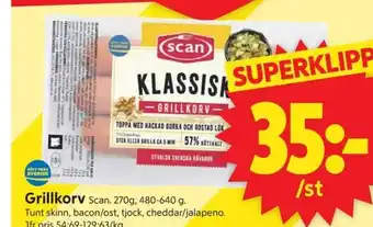 ICA Supermarket Grillkorv erbjuda