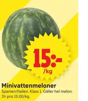 ICA Supermarket Minivattenmeloner erbjuda