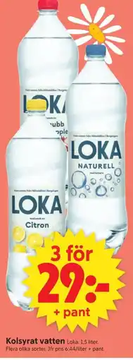 ICA Supermarket Kolsyrat vatten erbjuda