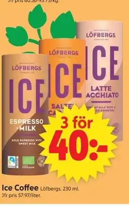 ICA Supermarket Ice Coffee Löfbergs. erbjuda