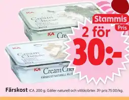 ICA Supermarket Färskost erbjuda