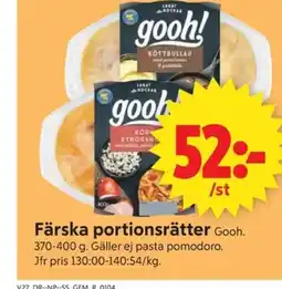 ICA Supermarket Färska portionsrätter Gooh. erbjuda