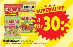 ICA Supermarket Godispåsar Haribo. erbjuda
