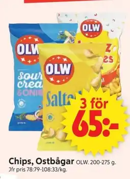 ICA Supermarket Chips, Ostbågar OLW. erbjuda