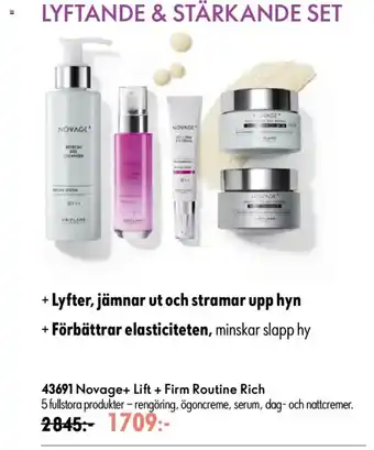 Oriflame Novage+ Lift + Firm Routine Rich erbjuda