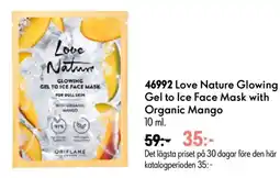Oriflame Love Nature Glowing Gel to Ice Face Mask with Organic Mango erbjuda