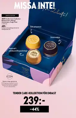 Oriflame Tender Care Collection Blackcurrant, Natural Anniversary, Sugar Plum erbjuda